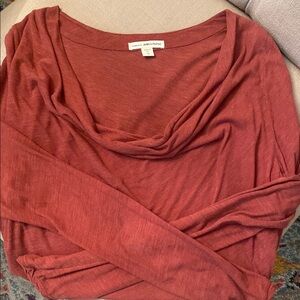 James Perse Red Long Sleeve Top, gently worn, great condition! Super comfy!